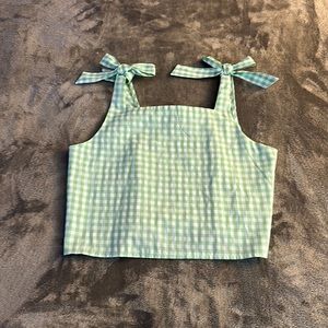 GB girls crop top with bows on the straps